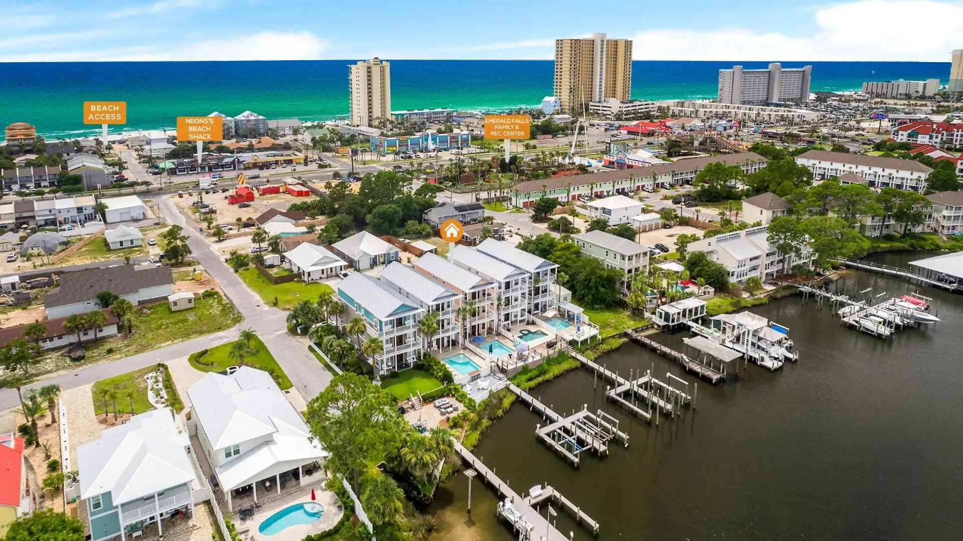 Beach Bay Getaway! Bayfront 4Br 4Ba House Sleeps 12 Private Pool Boat Dock Panama City Beach Semesterbostad