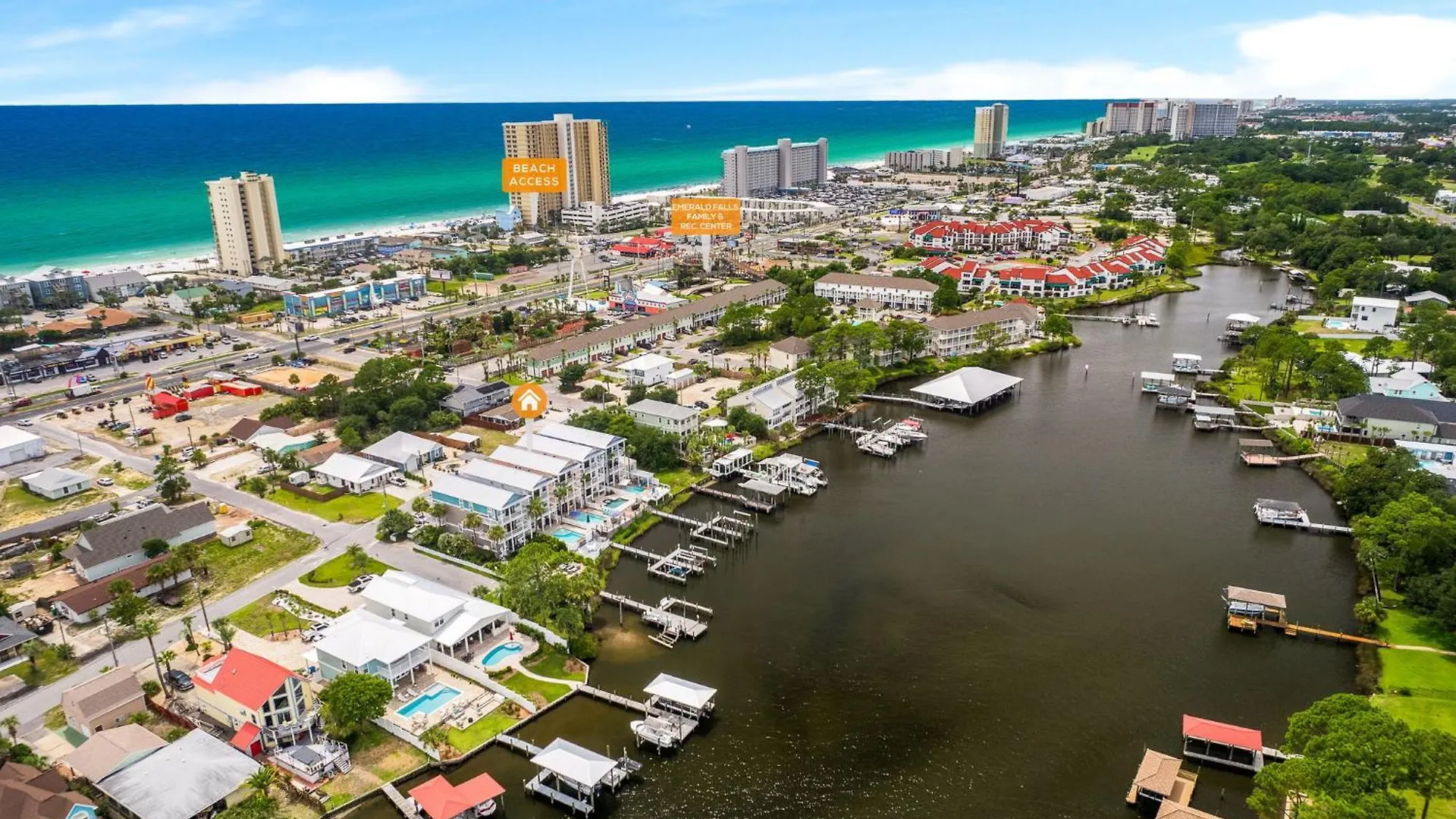 Beach Bay Getaway! Bayfront 4Br 4Ba House Sleeps 12 Private Pool Boat Dock Panama City Beach Semesterbostad